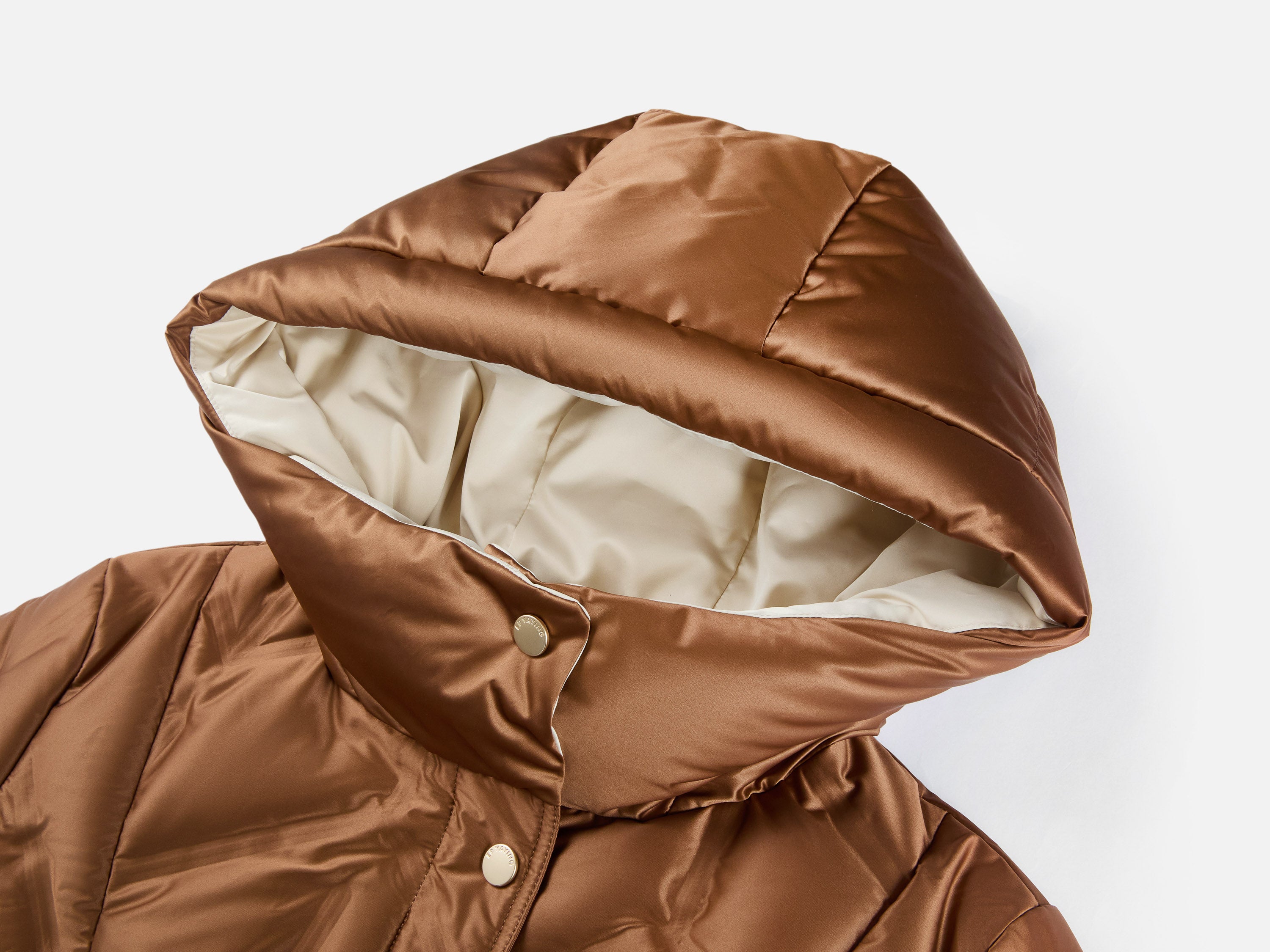 EP YAYING Brown Fitted Puffer Jacket