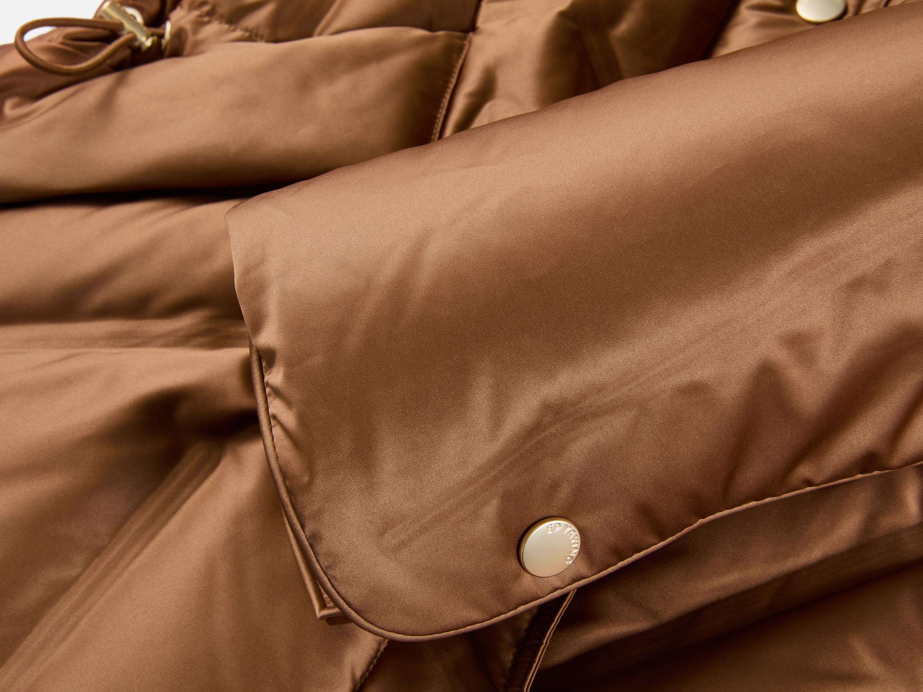 EP YAYING Brown Fitted Puffer Jacket