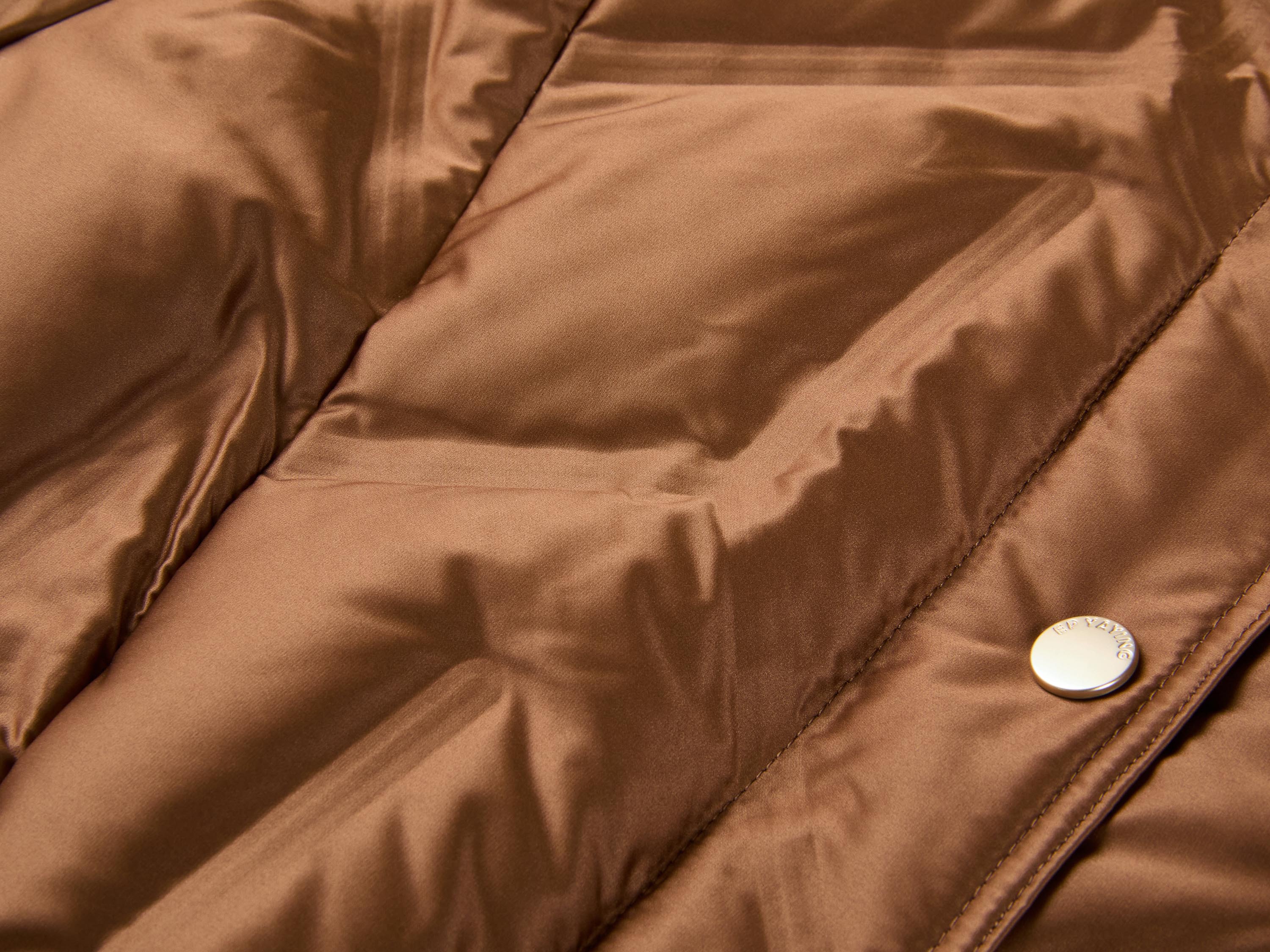 EP YAYING Brown Fitted Puffer Jacket