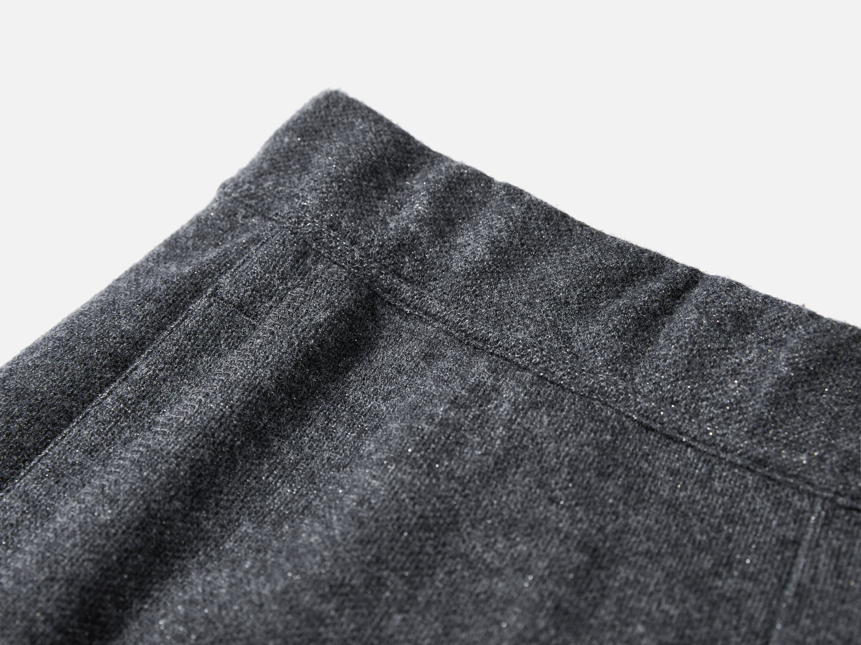 EP YAYING Honeycomb Knit Wide-Leg Trousers