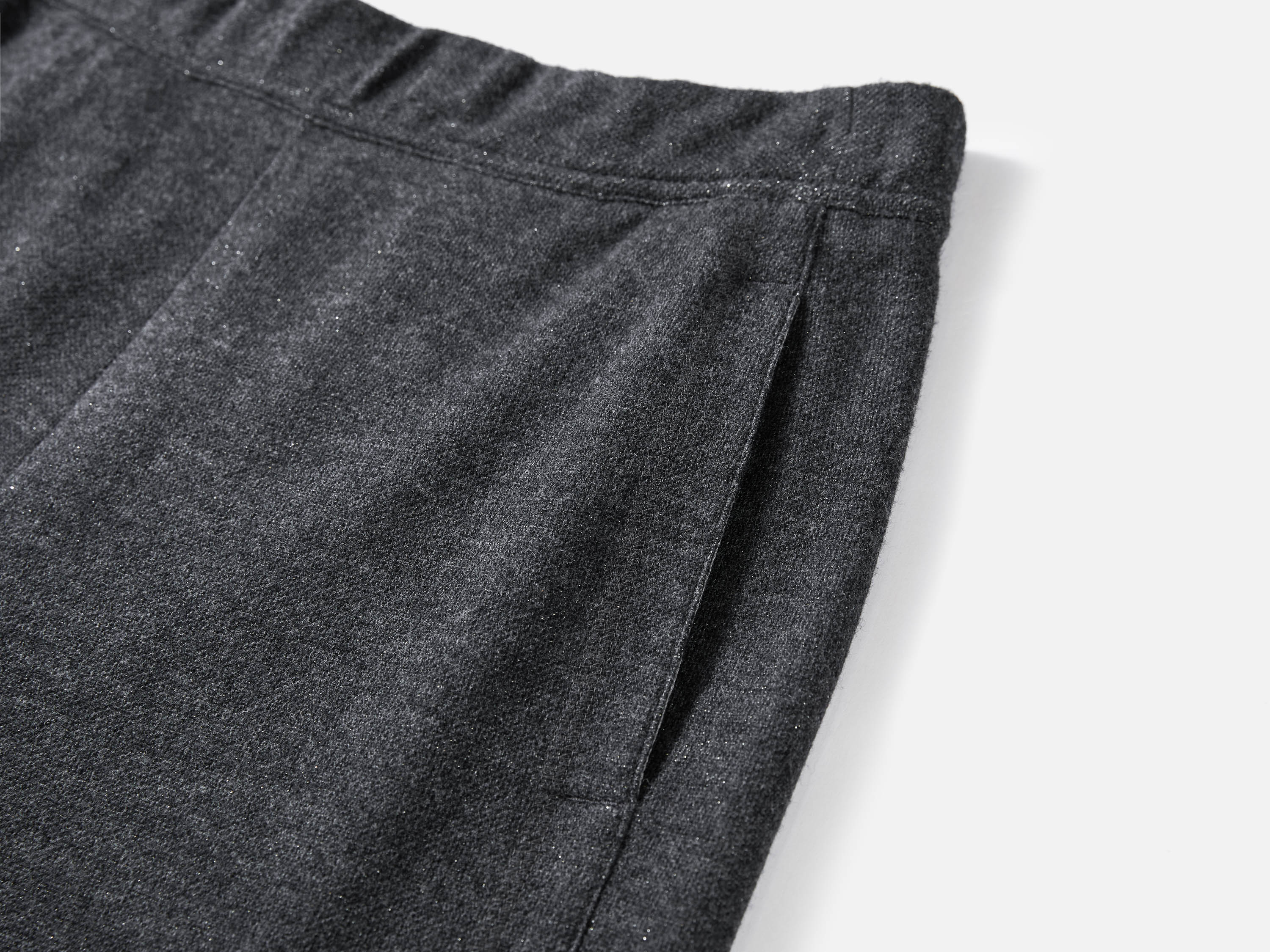 EP YAYING Honeycomb Knit Wide-Leg Trousers