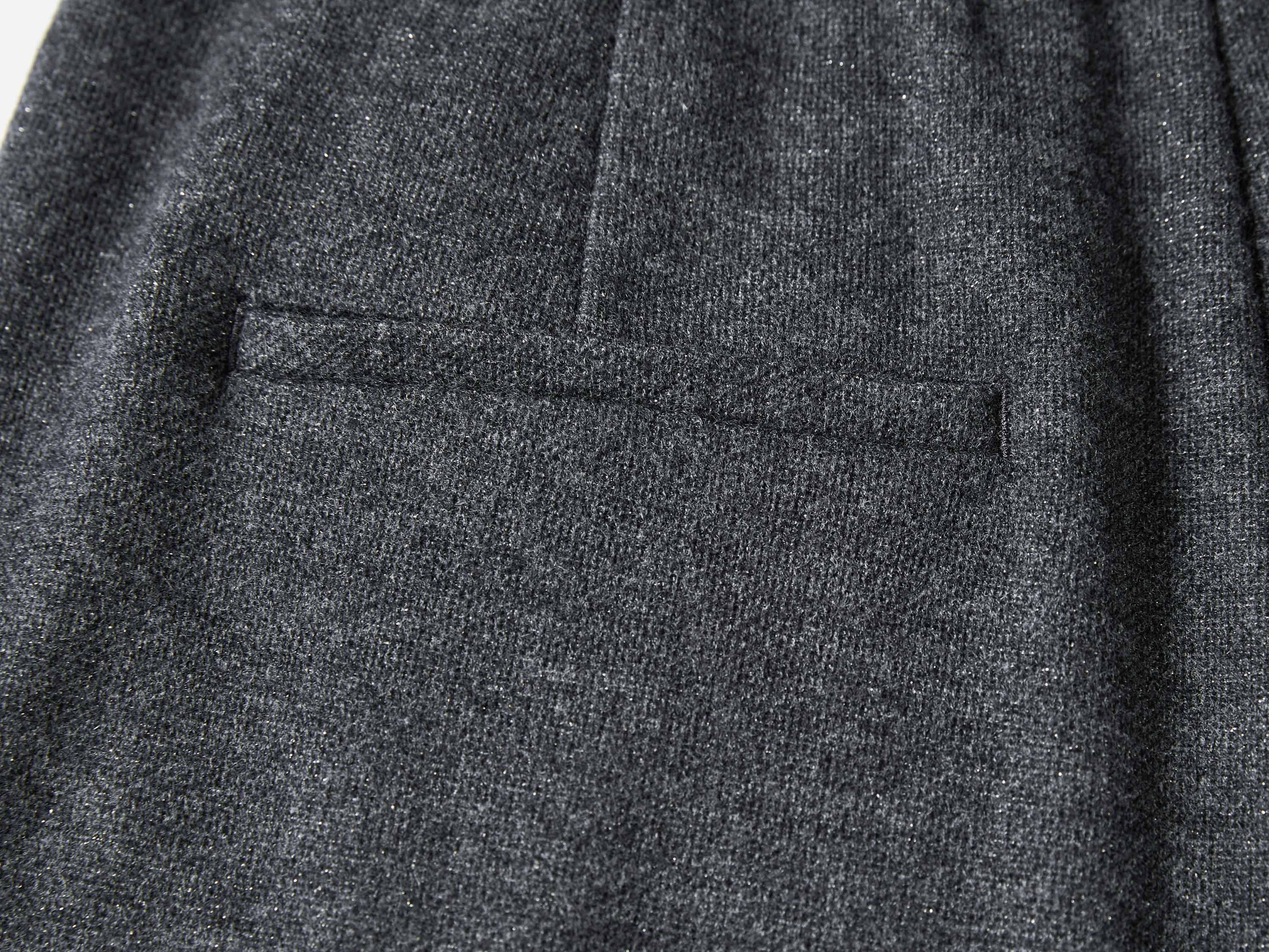 EP YAYING Honeycomb Knit Wide-Leg Trousers