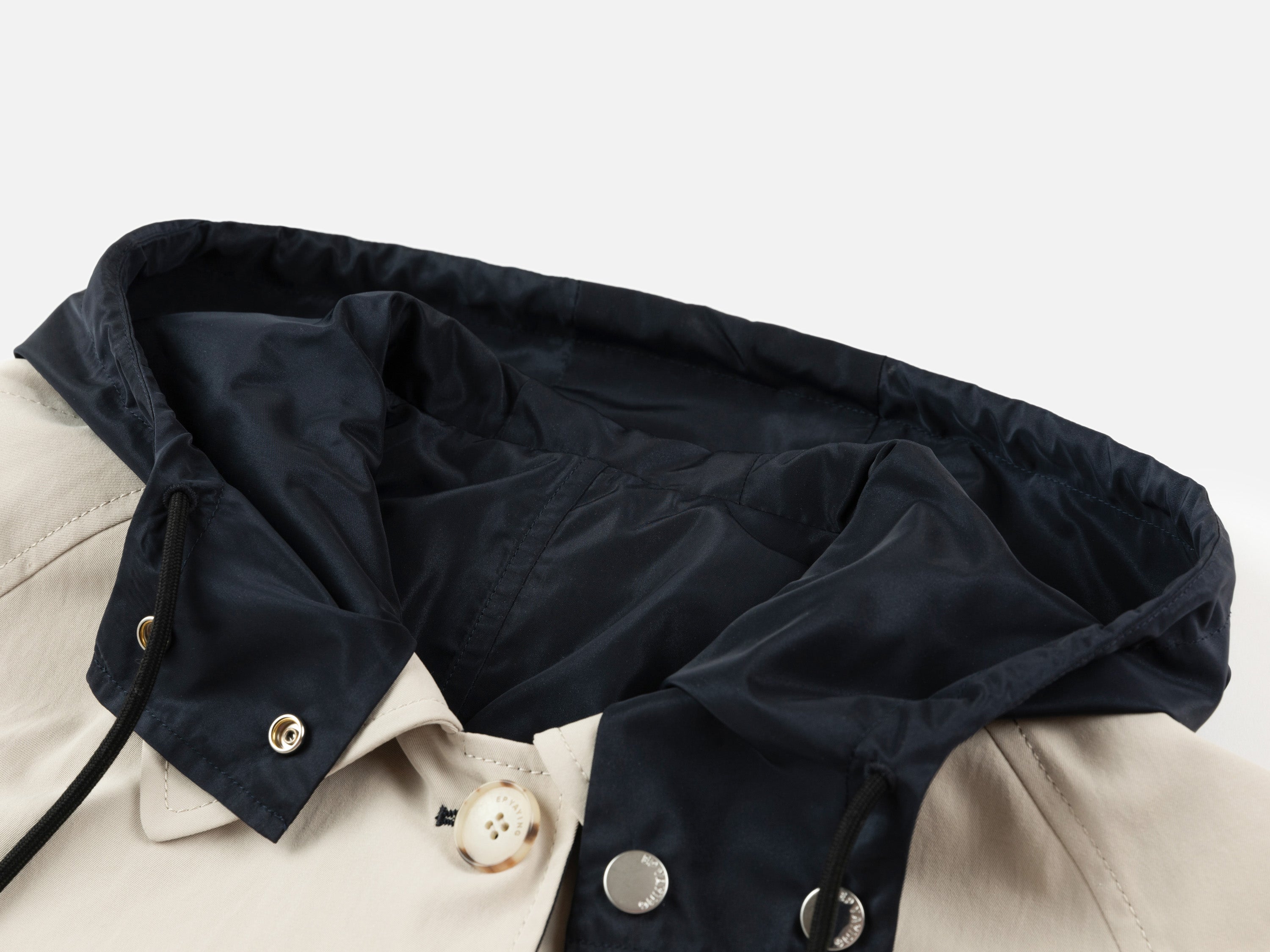 EP YAYING Reversible Long H-Line Over-the-Knee Trench Coat