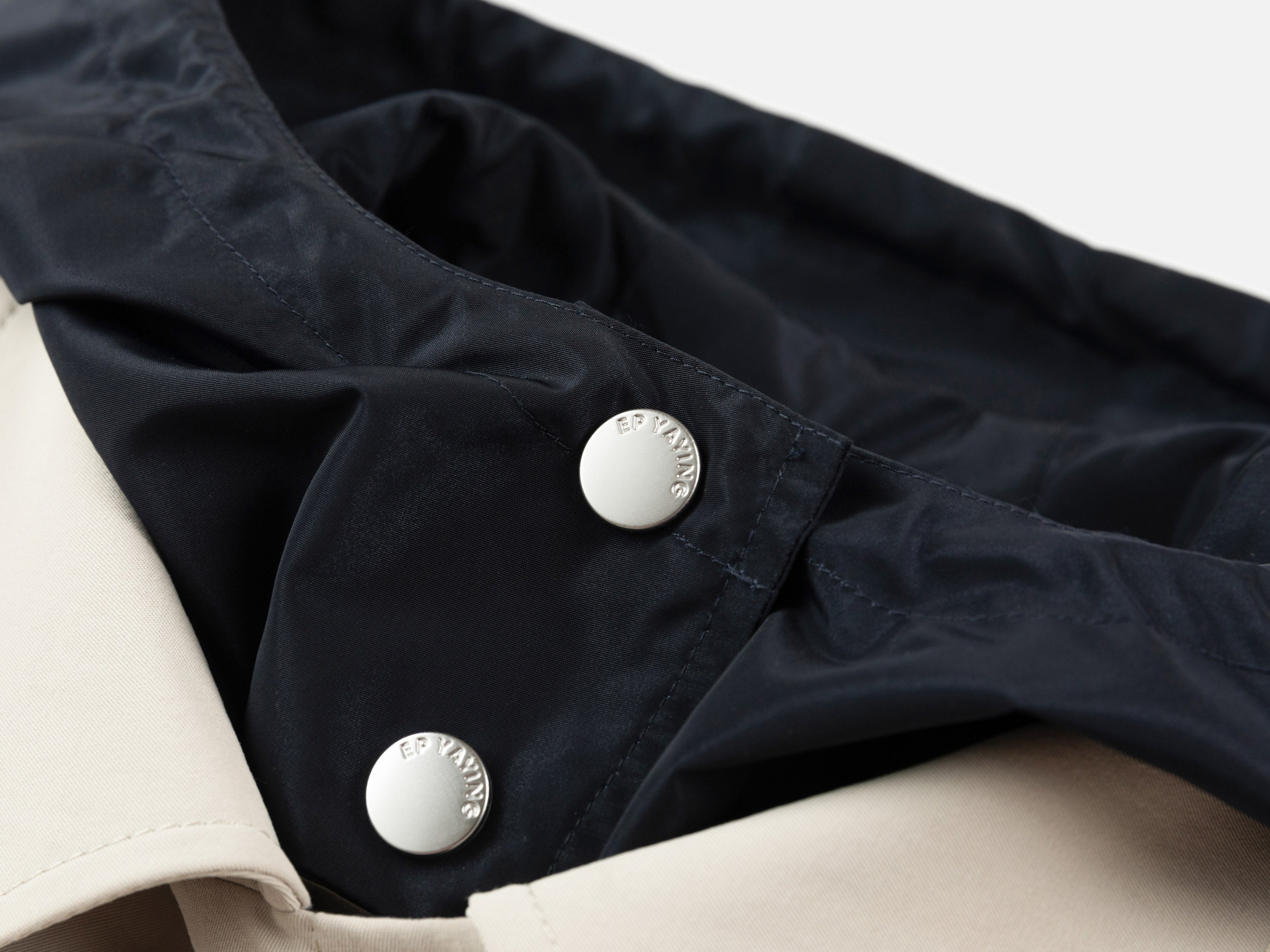 EP YAYING Reversible Long H-Line Over-the-Knee Trench Coat