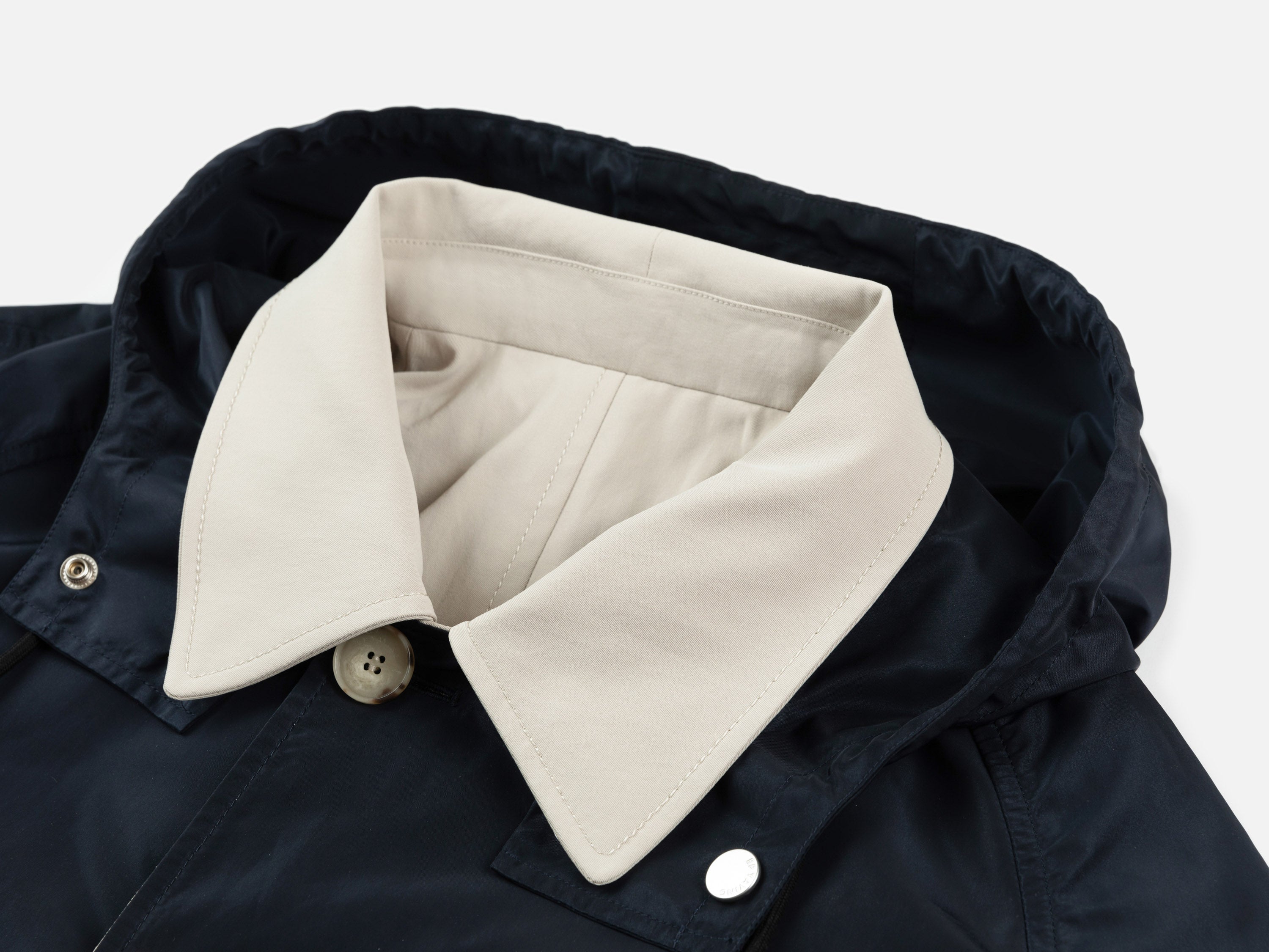 EP YAYING Reversible Long H-Line Over-the-Knee Trench Coat
