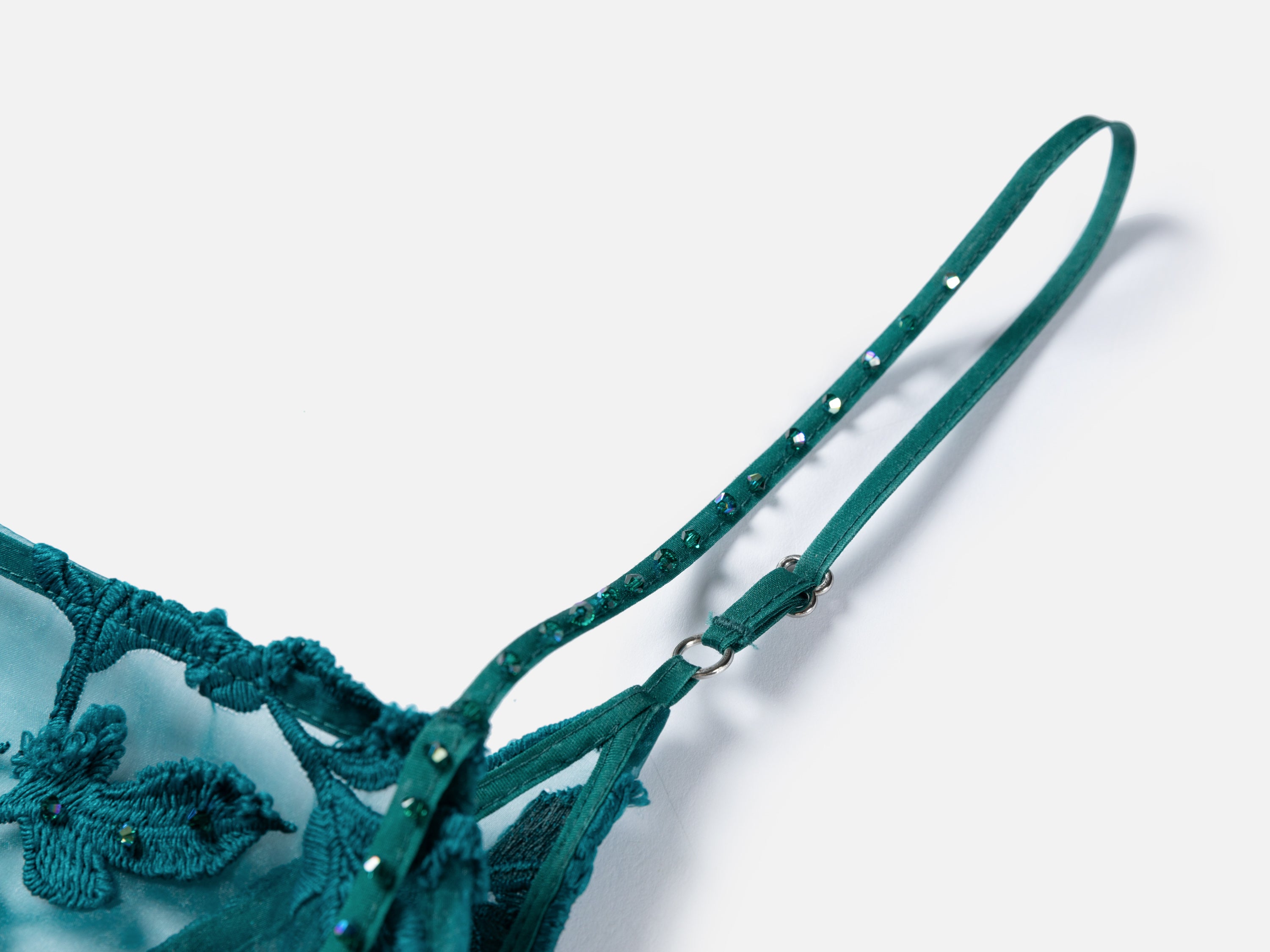 EP YAYING Teal Lace Sleeveless Dress