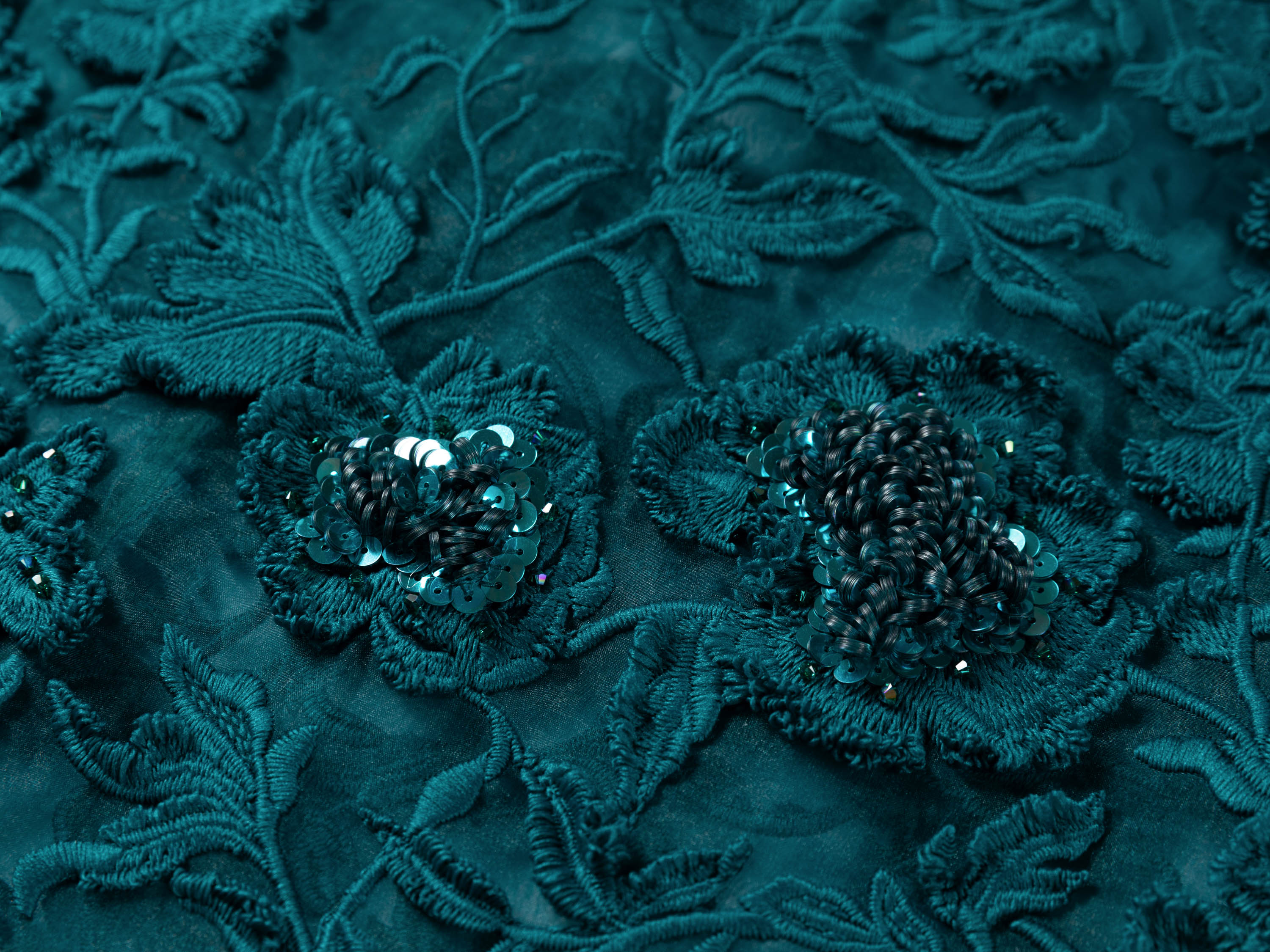 EP YAYING Teal Lace Sleeveless Dress