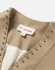 EP YAYING Beige Embroidered Long Coat