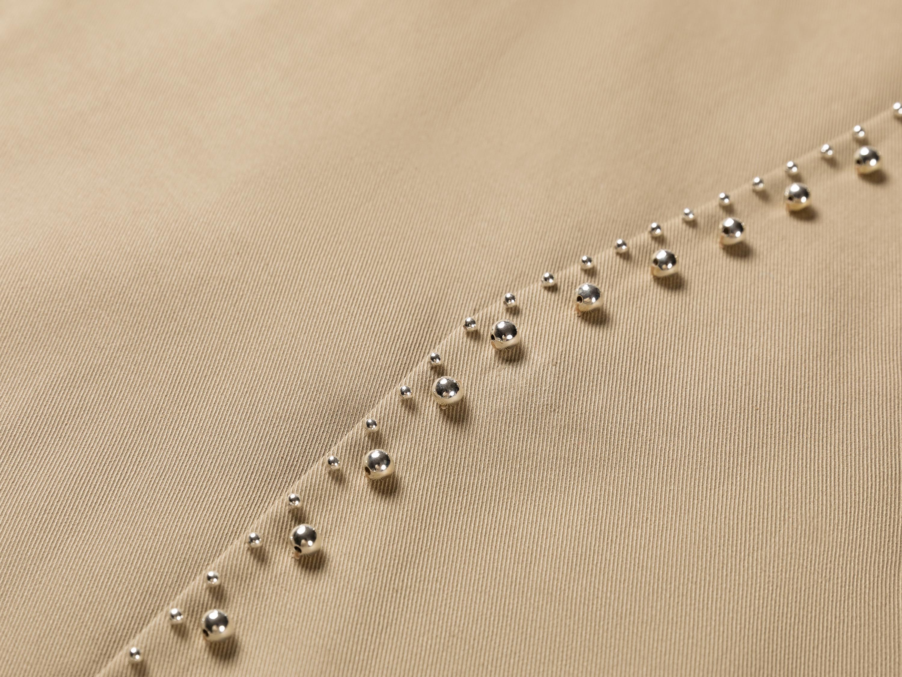 EP YAYING Beige Embroidered Long Coat