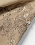 EP YAYING Beige Embroidered Long Coat