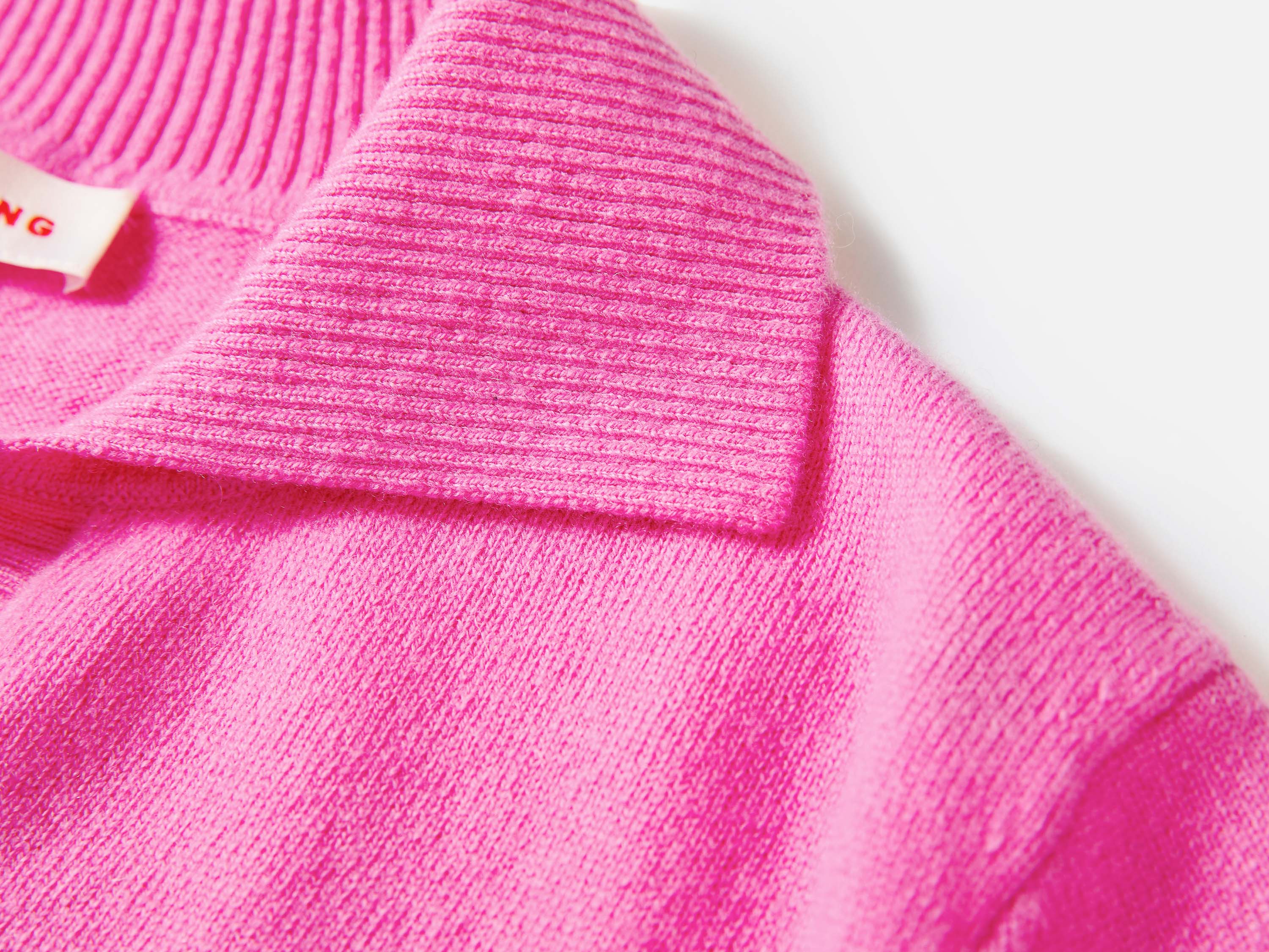 EP YAYING Stand Collar Cashmere Polo Sweater