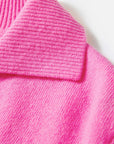 EP YAYING Stand Collar Cashmere Polo Sweater