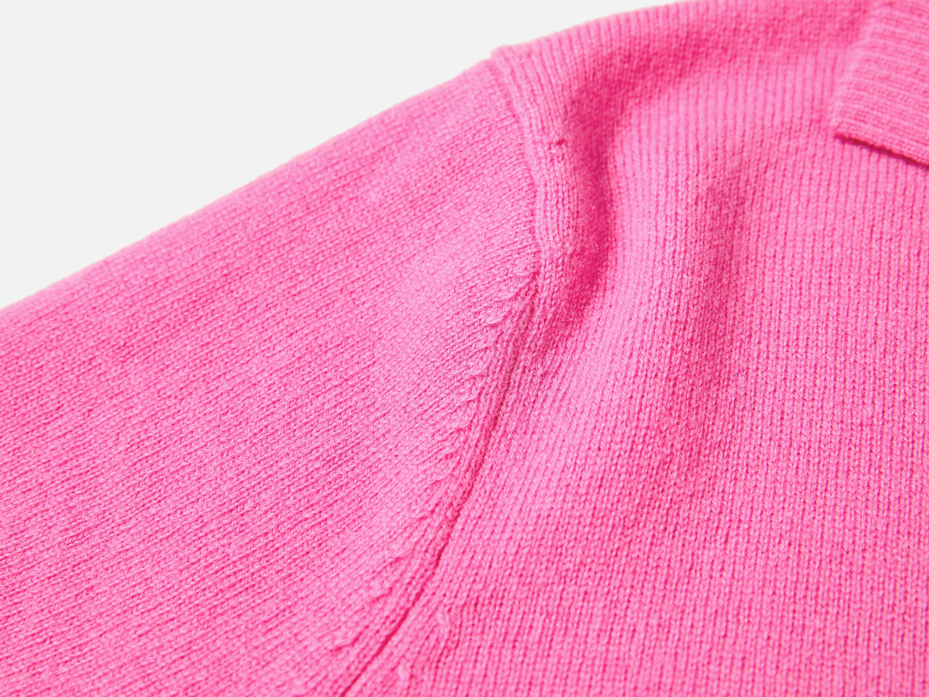 EP YAYING Stand Collar Cashmere Polo Sweater
