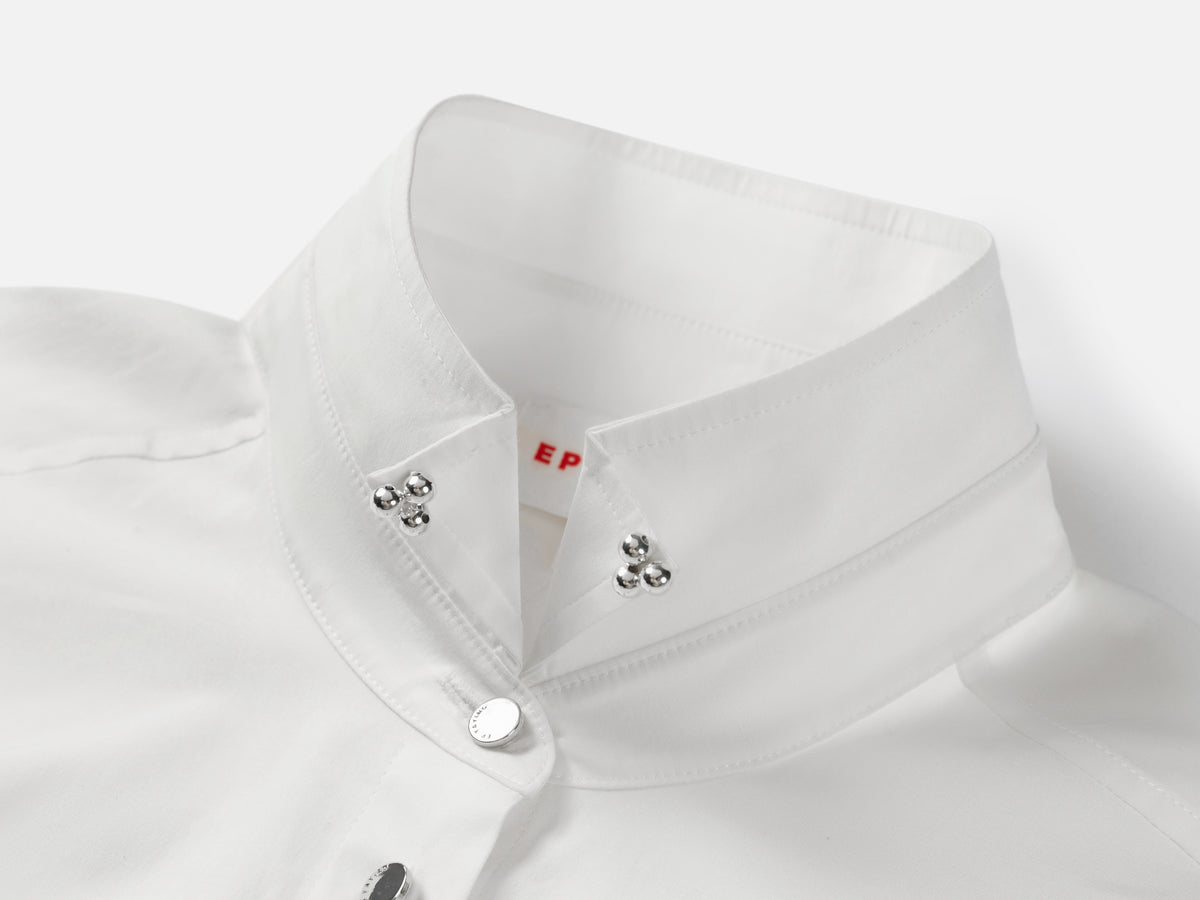 EP YAYING Chinese Style Neo-Chinese Slim-Fit Cotton Shirt