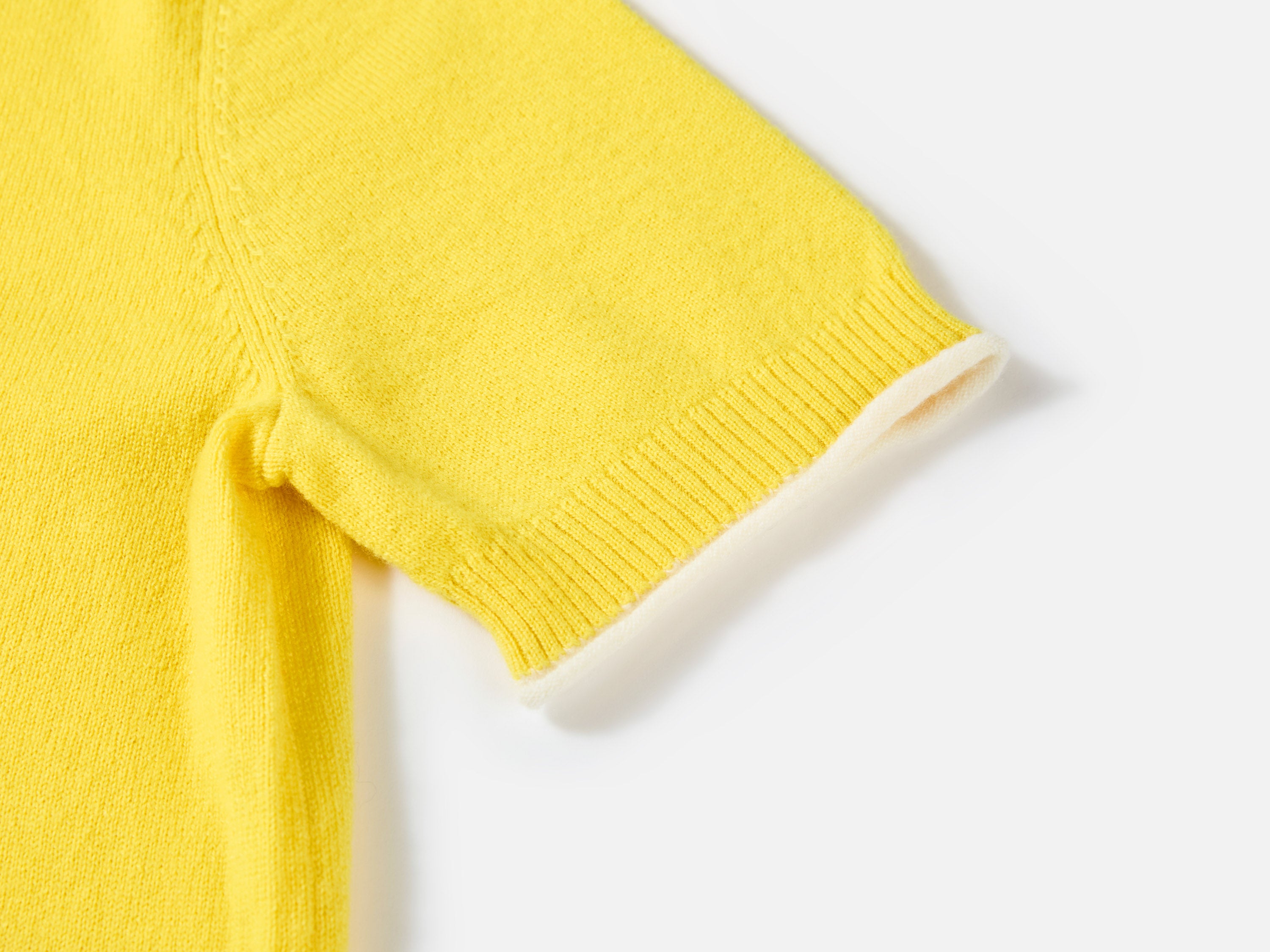 EP YAYING Stand Collar Cashmere Polo Sweater