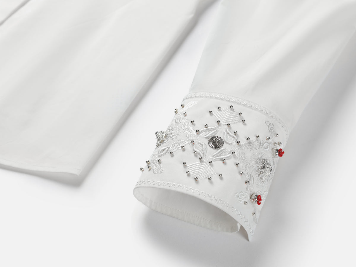 EP YAYING Chinese Style Neo-Chinese Slim-Fit Cotton Shirt