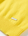 EP YAYING Stand Collar Cashmere Polo Sweater