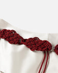 EP YAYING Red Tweed Fabric Set