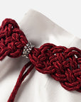 EP YAYING Red Tweed Fabric Set