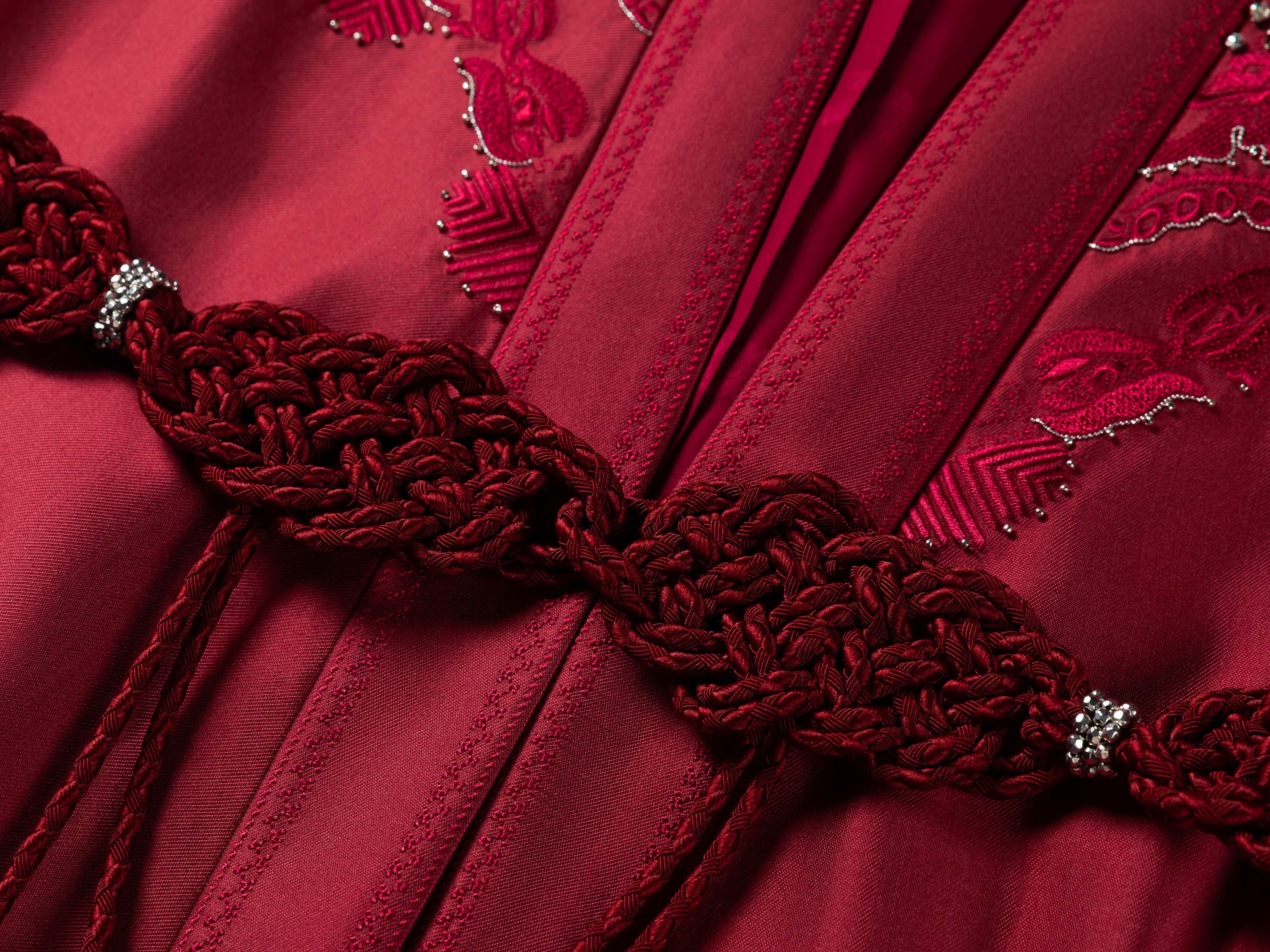YAYING Red Waist Tie Jacket