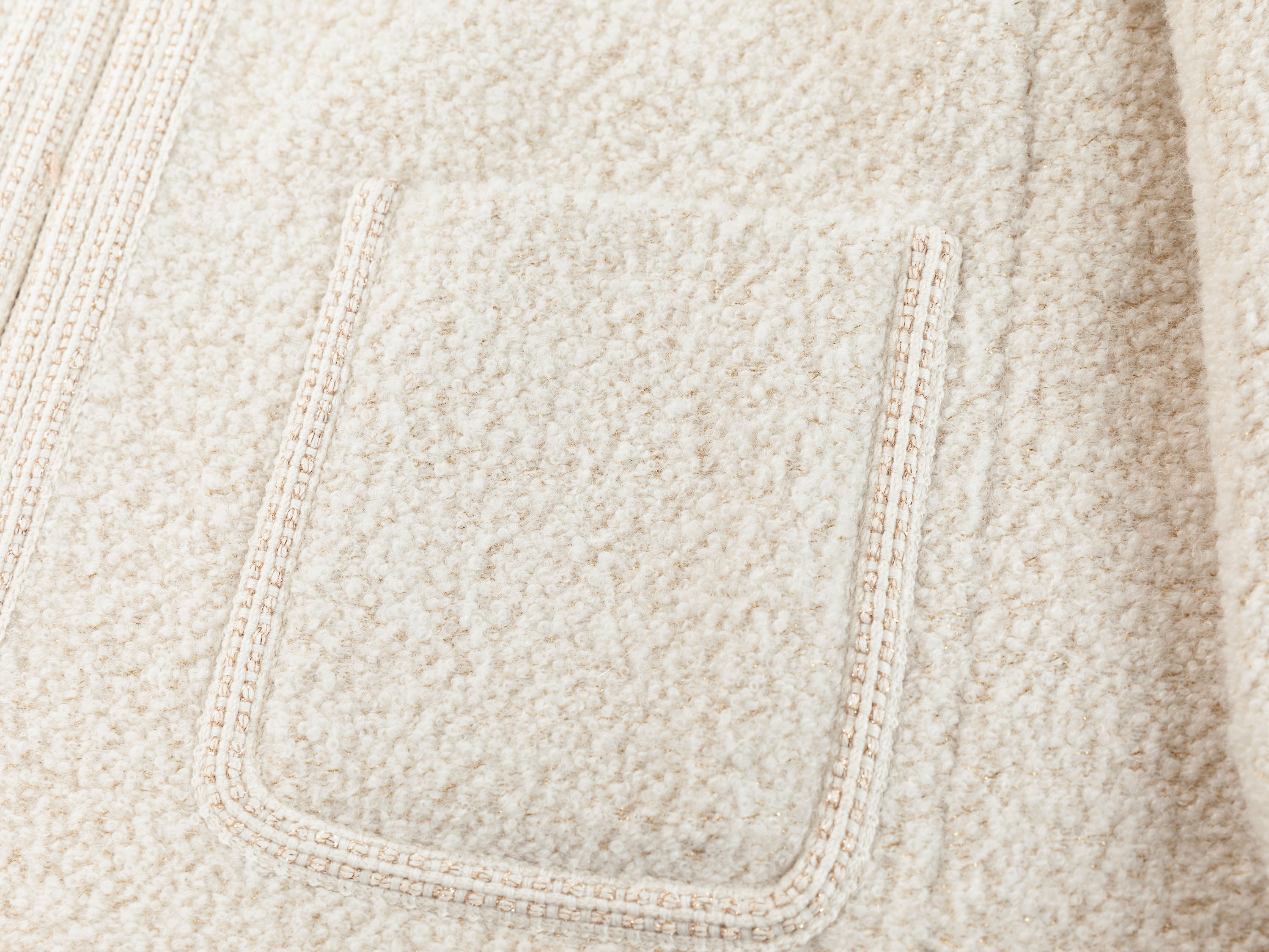 YAYING Beige Textured Jacket