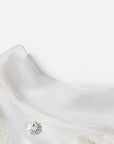 EP YAYING Embellished Silk Blouse