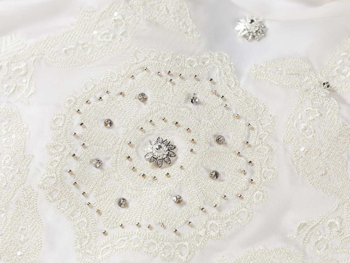 EP YAYING Embellished Silk Blouse