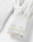 EP YAYING Embellished Silk Blouse