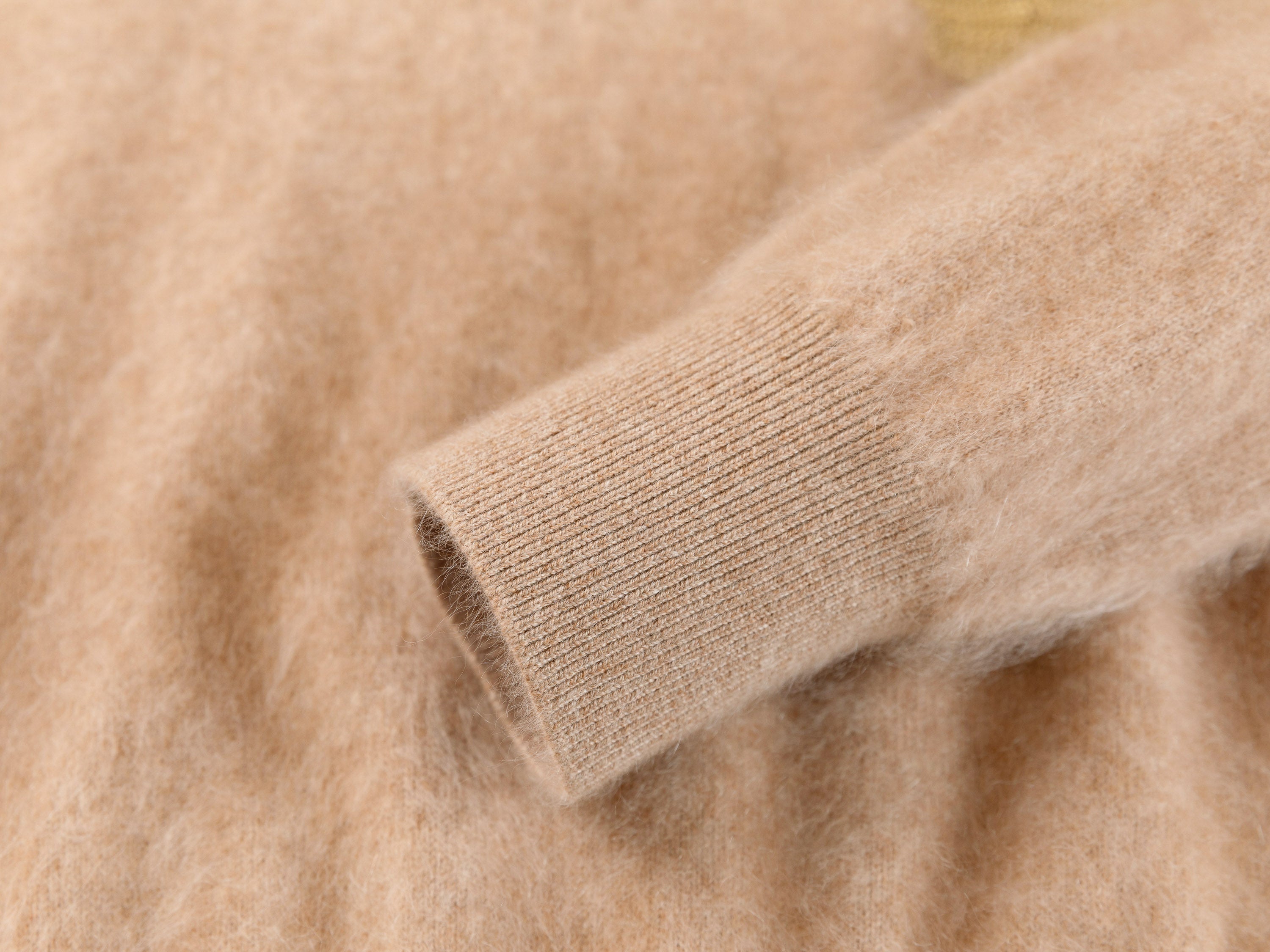 YAYING Beige Floral Knit Sweater