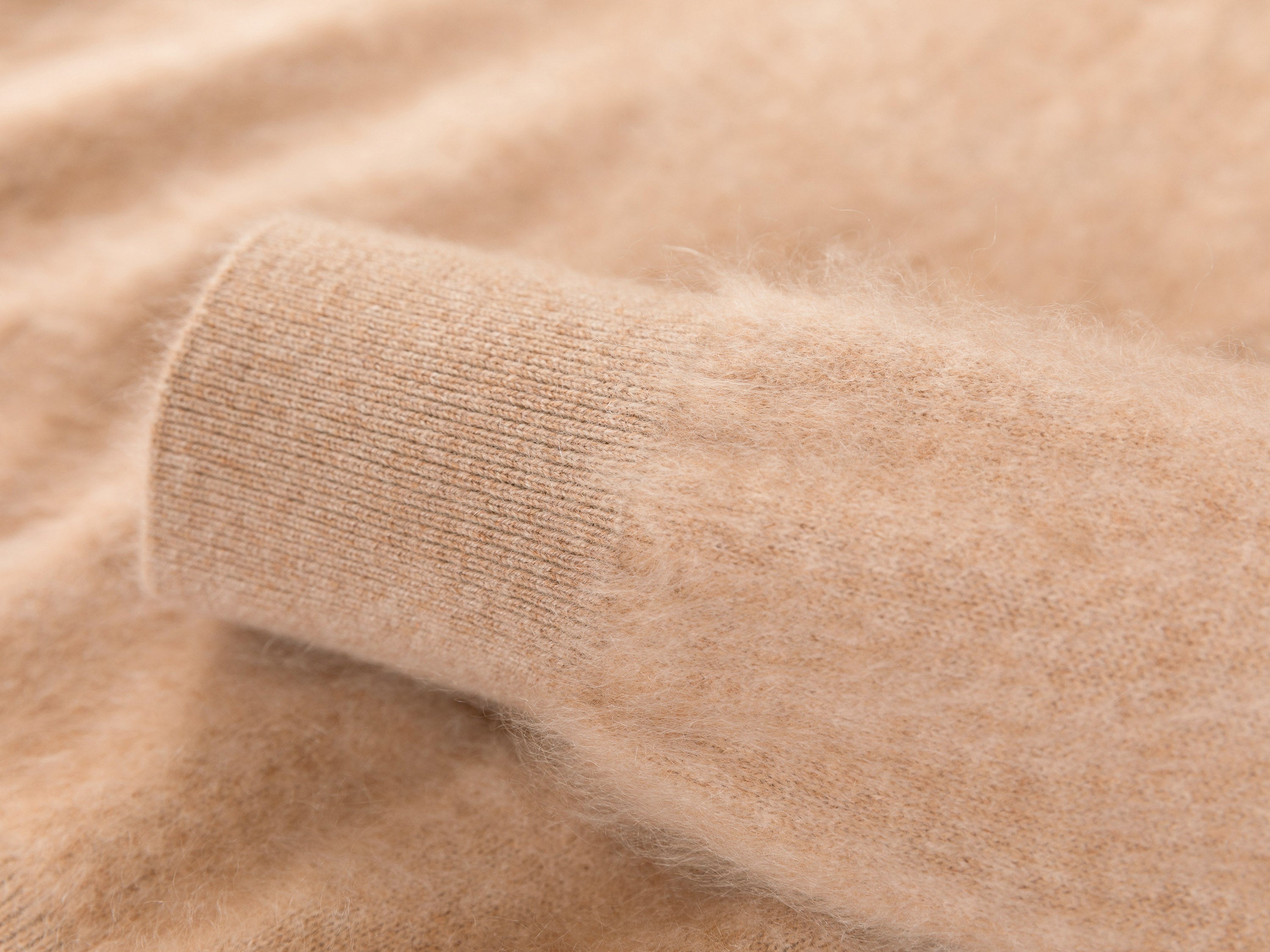 YAYING Beige Floral Knit Sweater