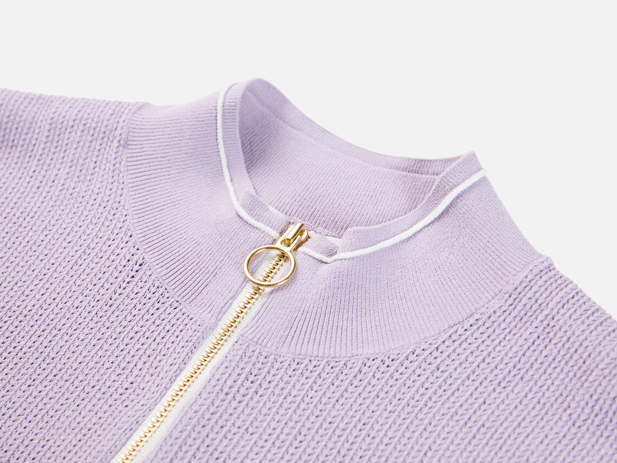 EP YAYING Turtleneck Embroidered Color-Block Casual Sleeveless Knit Top Top