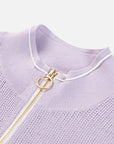 EP YAYING Turtleneck Embroidered Color-Block Casual Sleeveless Knit Top Top