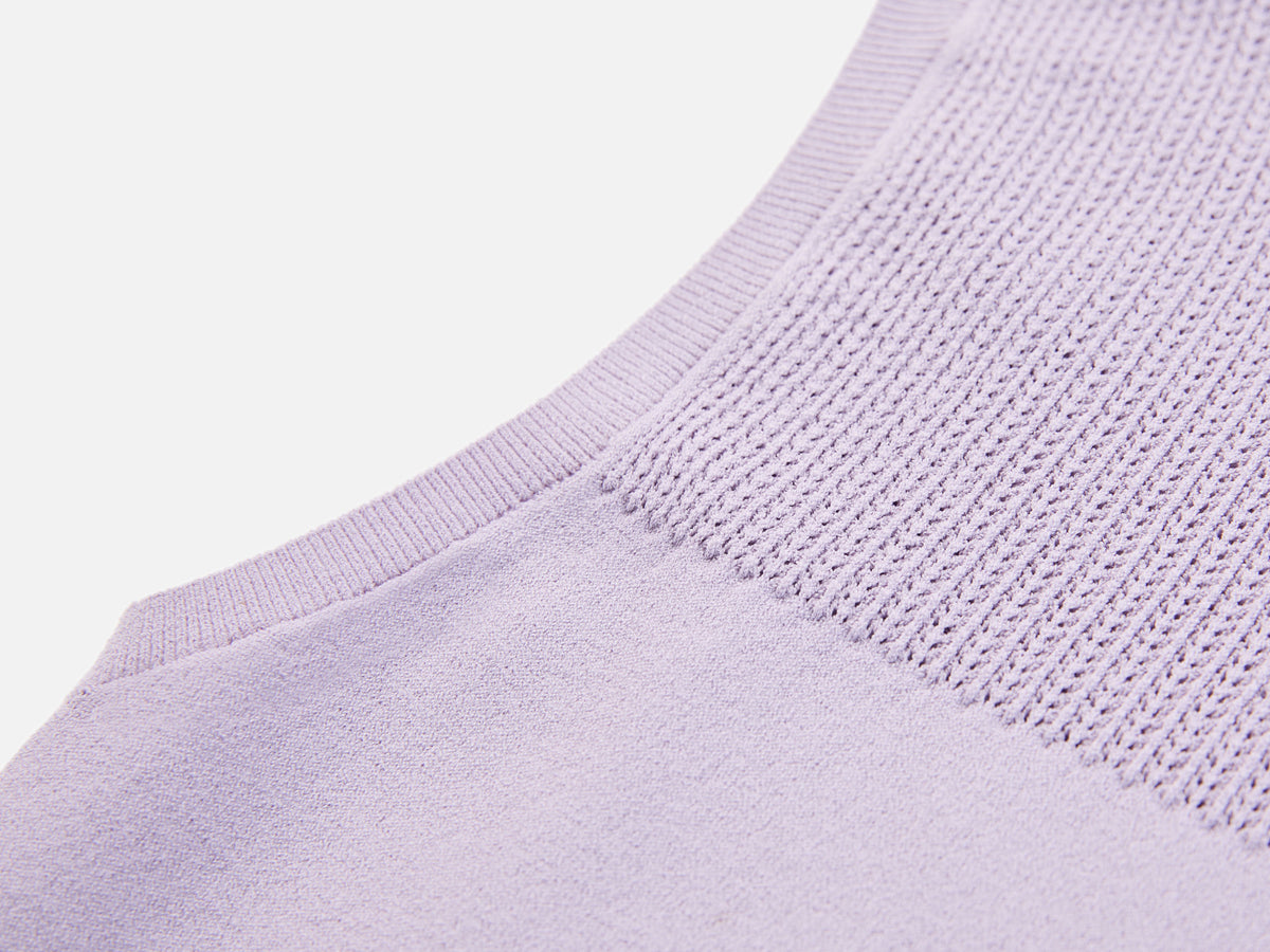 EP YAYING Turtleneck Embroidered Color-Block Casual Sleeveless Knit Top Top