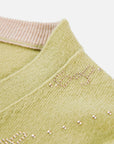 EP YAYING Wool Cashmere V-Neck Sequin Knit Cardigan Sweater