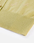 EP YAYING Wool Cashmere V-Neck Sequin Knit Cardigan Sweater