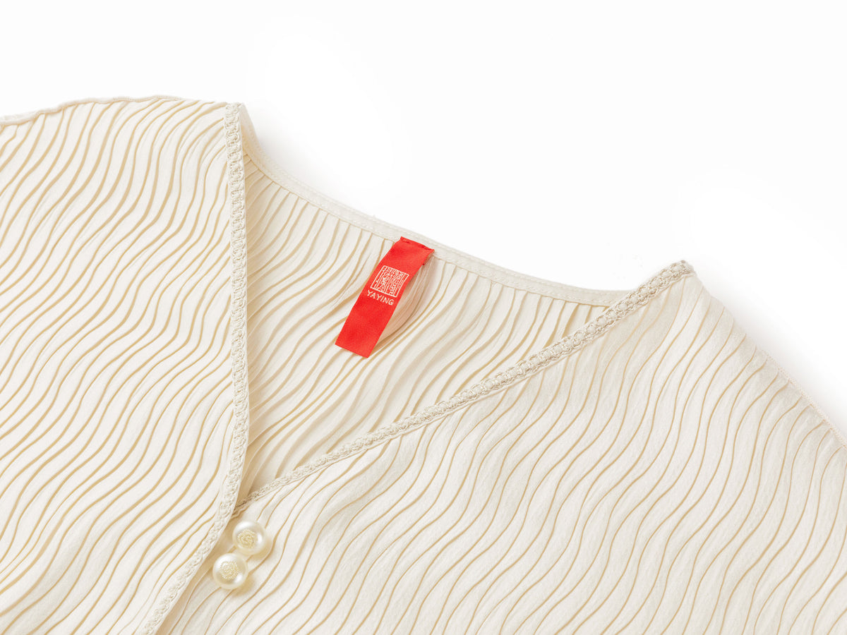 YAYING V-Neck Waist-Defining Shirt