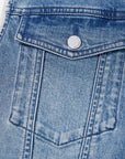 EP YAYING Vintage Cotton Denim Vest