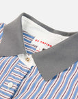 EP YAYING Cotton Blue-and-White Striped Shirt