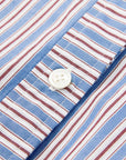 EP YAYING Cotton Blue-and-White Striped Shirt