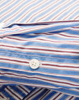 EP YAYING Cotton Blue-and-White Striped Shirt