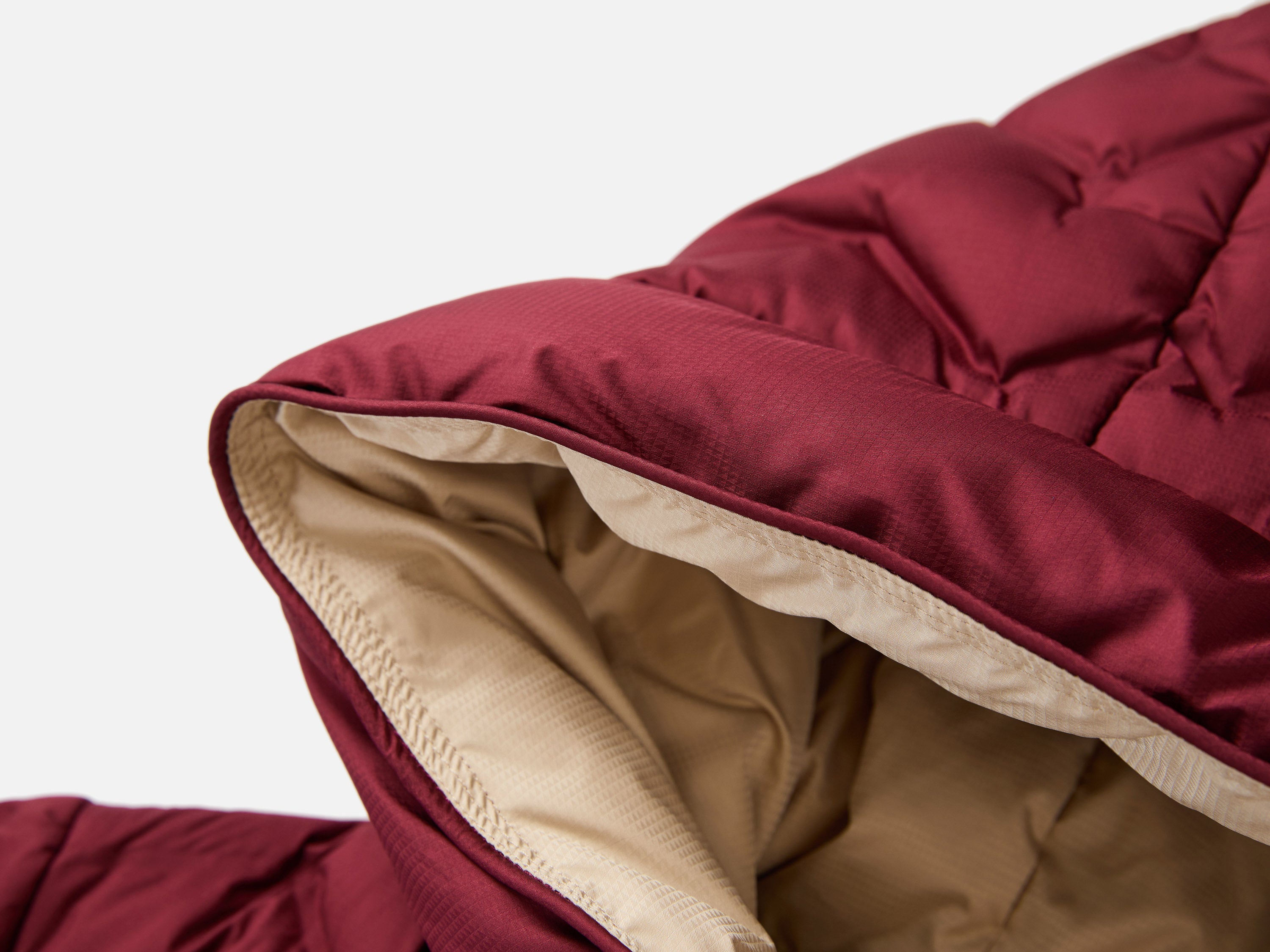 YAYING Burgundy Long Puffer Coat