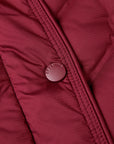 YAYING Burgundy Long Puffer Coat
