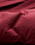 YAYING Burgundy Long Puffer Coat