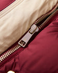 YAYING Burgundy Long Puffer Coat