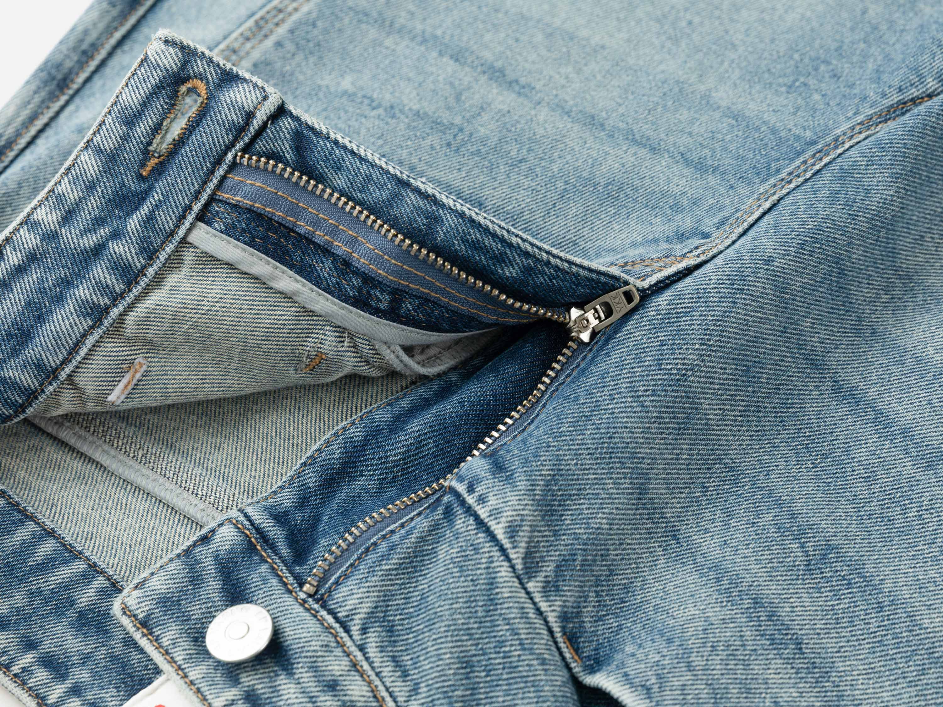 EP YAYING Vintage Stretch High-Waist Curved Wide-Leg Denim Pants