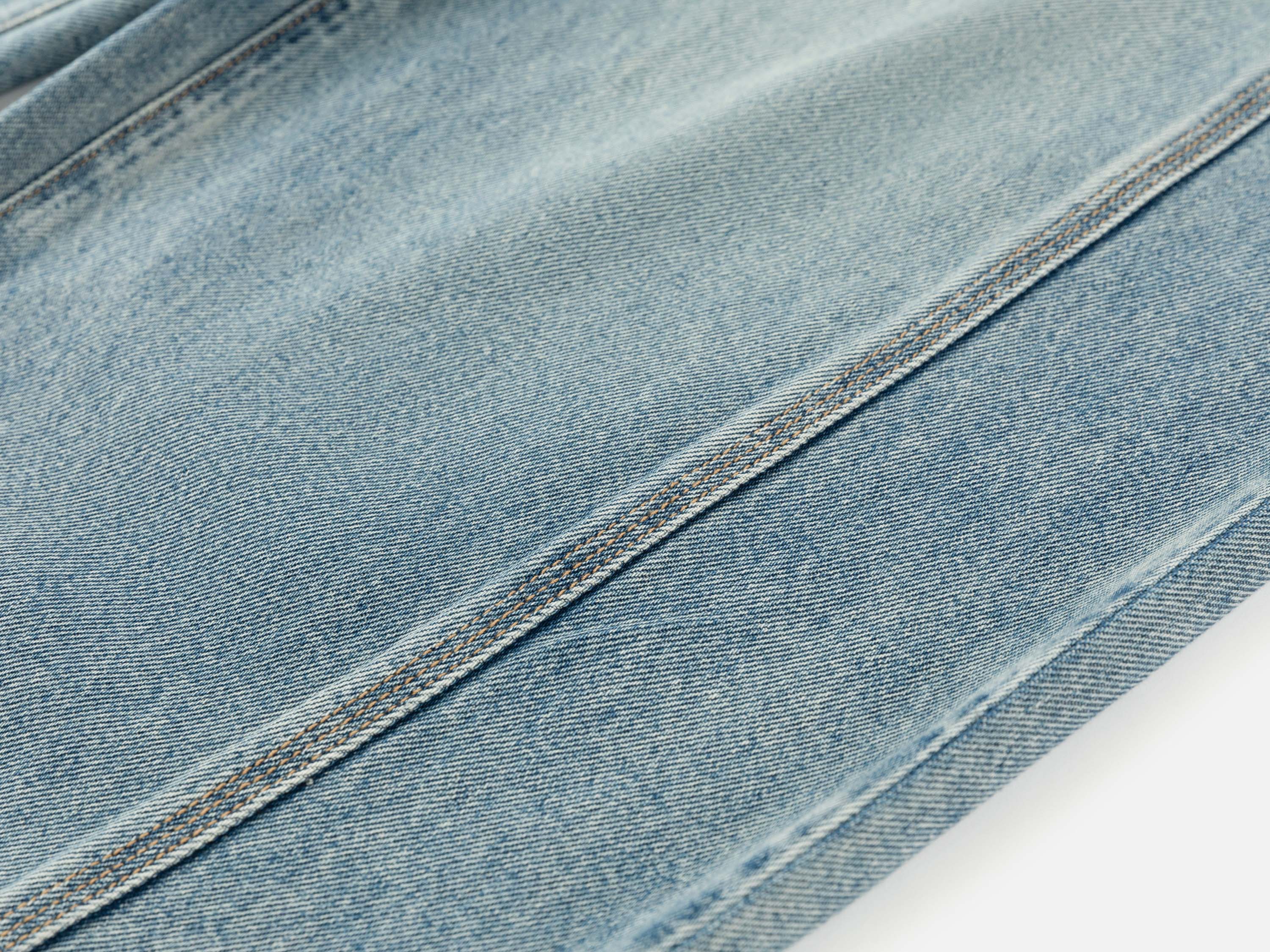 EP YAYING Vintage Stretch High-Waist Curved Wide-Leg Denim Pants
