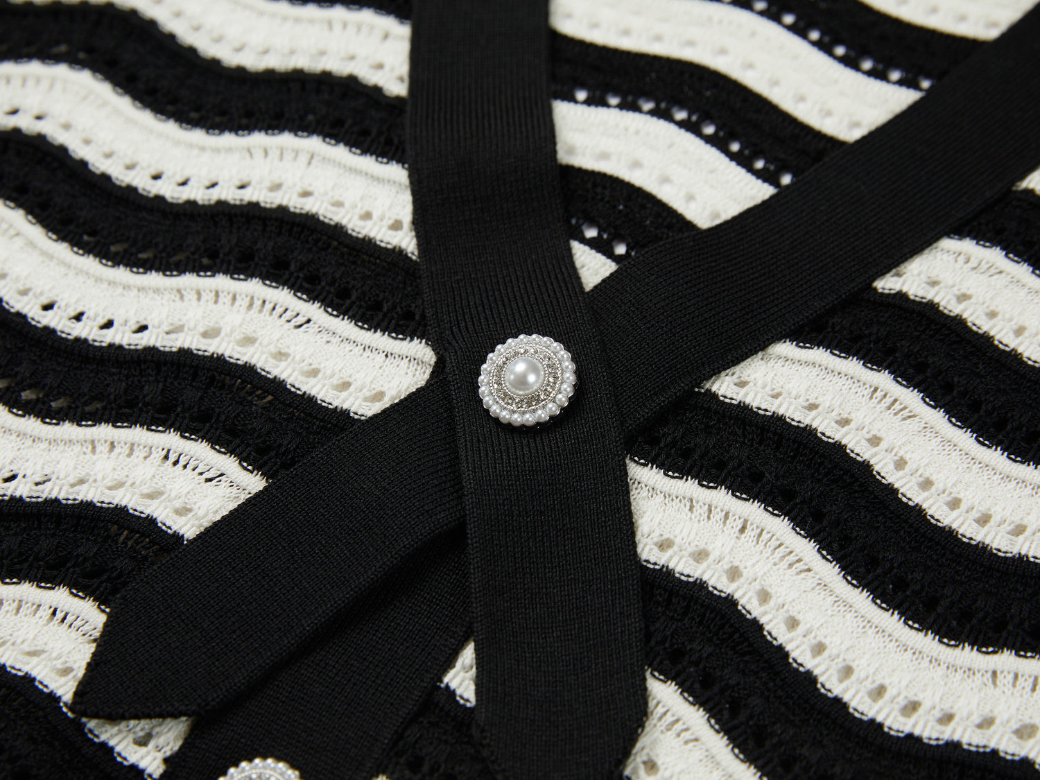 EP YAYING Hollow Striped Knitwear