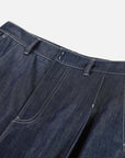 EP YAYING Relaxed High-Waisted Denim Straight-Leg Pants