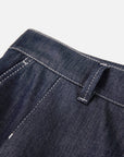 EP YAYING Relaxed High-Waisted Denim Straight-Leg Pants