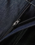 EP YAYING Relaxed High-Waisted Denim Straight-Leg Pants